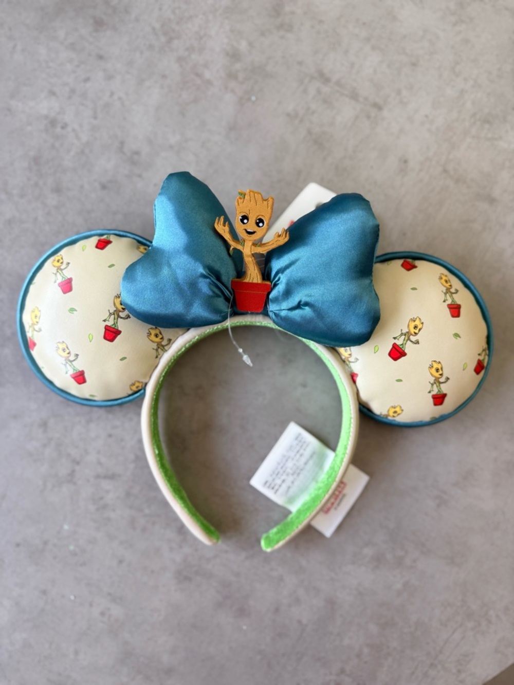 Baby Groot Plush Disneyparks  with Teal Bow